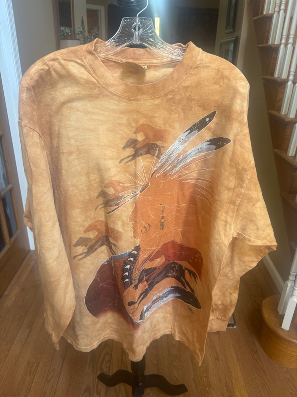 Vintage 2001 The Mountain Gina Gray Native AOP Men's L/S T-Shirt